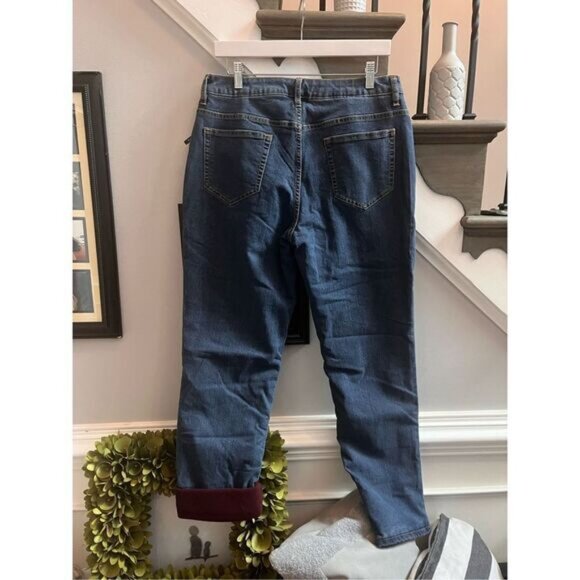 Blue Mountain Fleece Lined Straight Leg Jeans sz 10 NWT - Picture 7 of 8